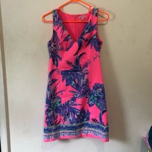 Lilly Pulitzer pink monkey print shift dress
